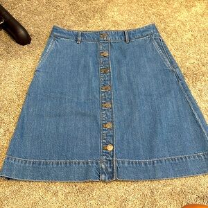 Banana Republic Button Denim Skirt